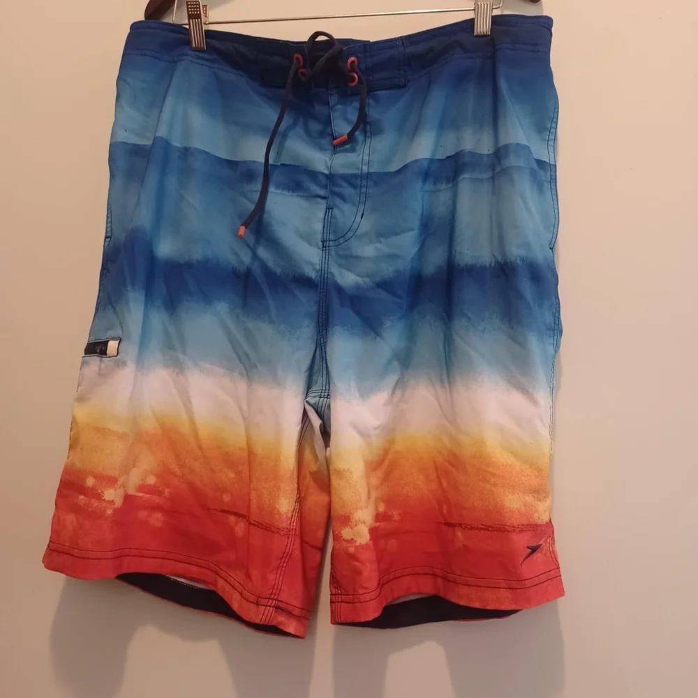 Speedo Men's Coastal Ombre Multicolor Board‎ Short Water Repellent Sz 2XL